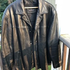 Guess men’s all leather lined coat